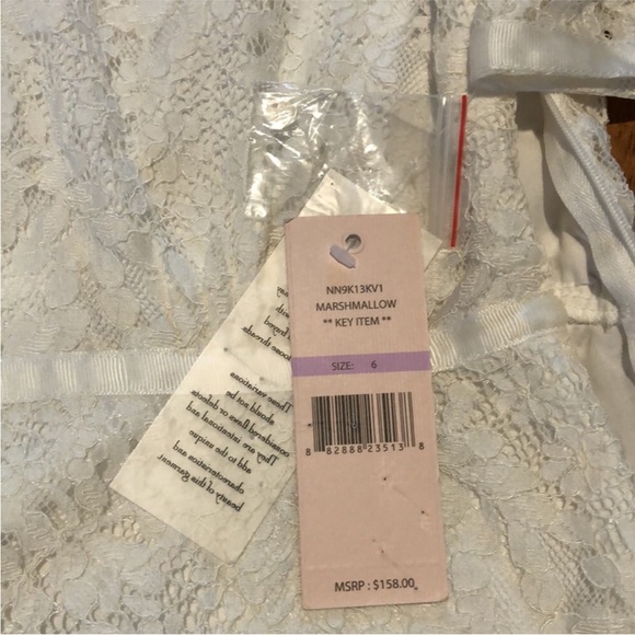 Nanette Lepore Lace Short Sleeve Button Zipper Closure off White Shirt Dress 6 - Picture 14 of 15